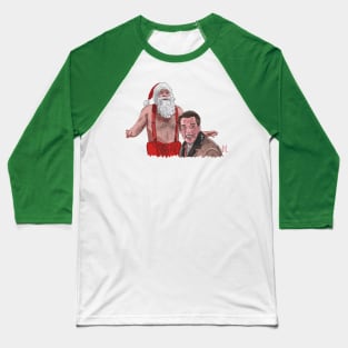 Jingle All the Way: Big Santa Baseball T-Shirt